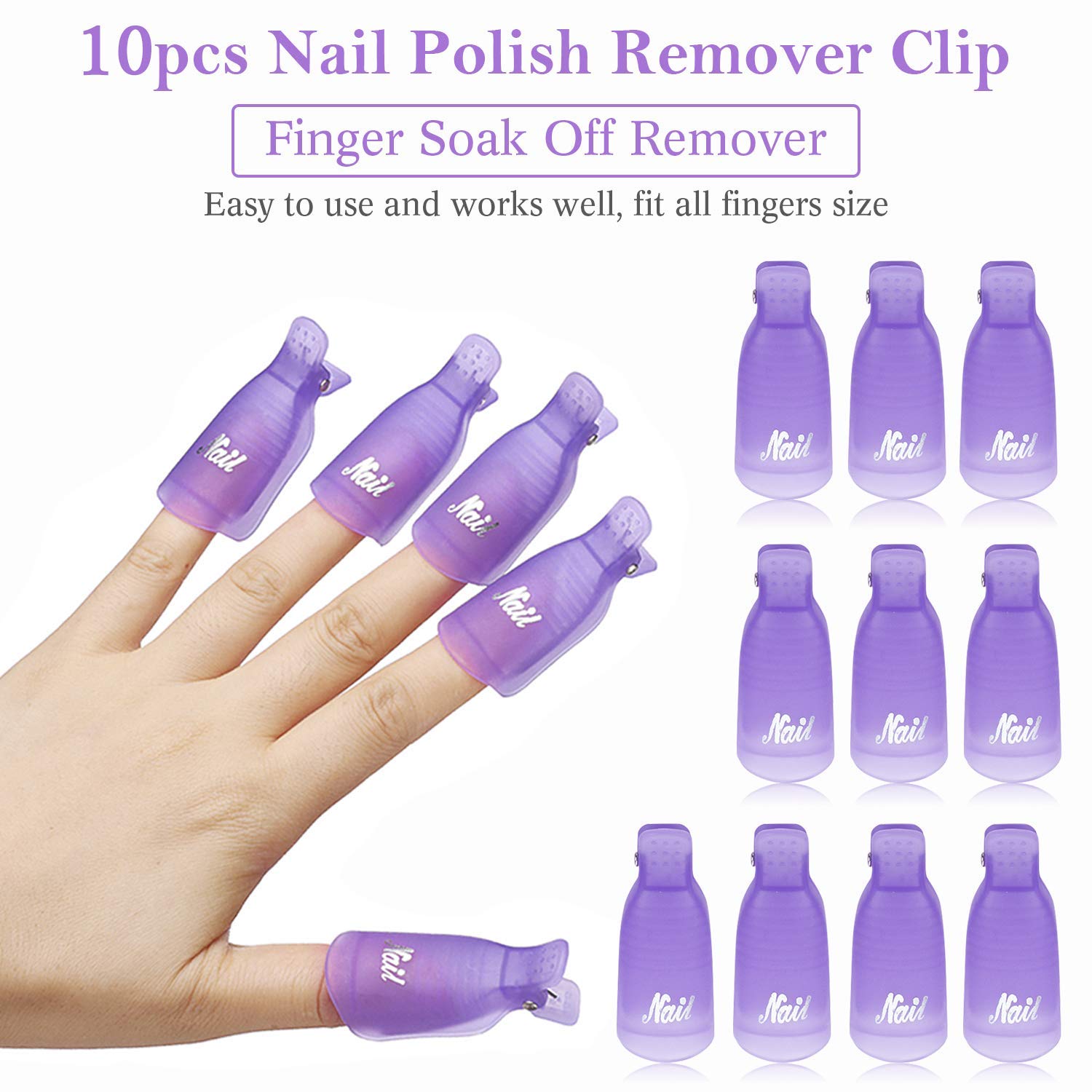 10Pcs Plastic Nail Art Soak Of - Nail Tech Accessories review and price