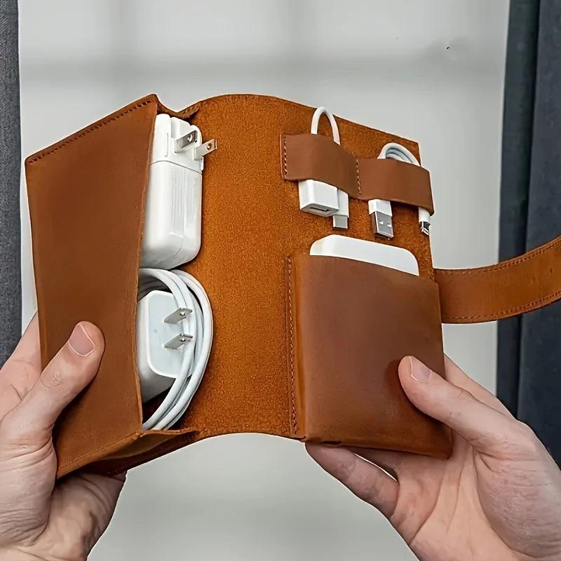 1PC PU Leather Multi-Compartme - Tech Accessories Organizer Pouch review and price