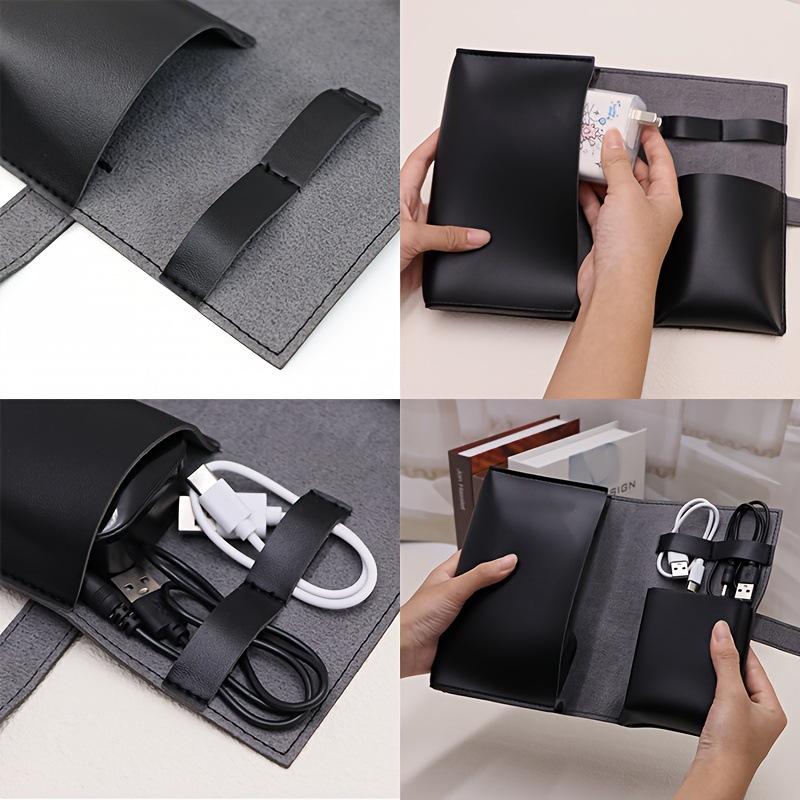 1PC PU Leather Multi-Compartme - Tech Accessories Organizer Pouch review and price