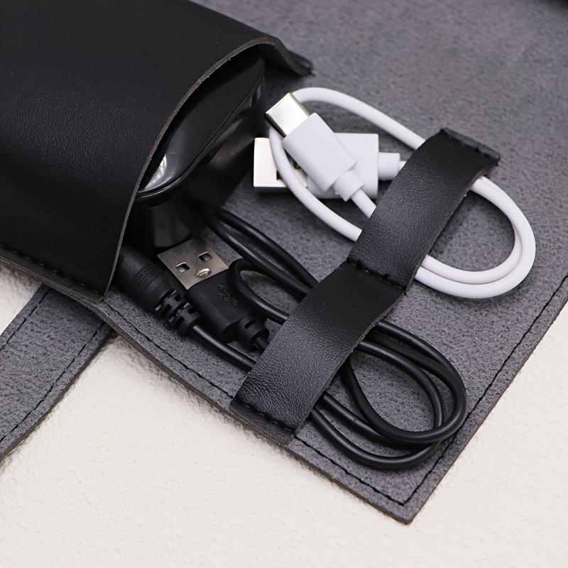 1PC PU Leather Multi-Compartme - Tech Accessories Organizer Pouch review and price