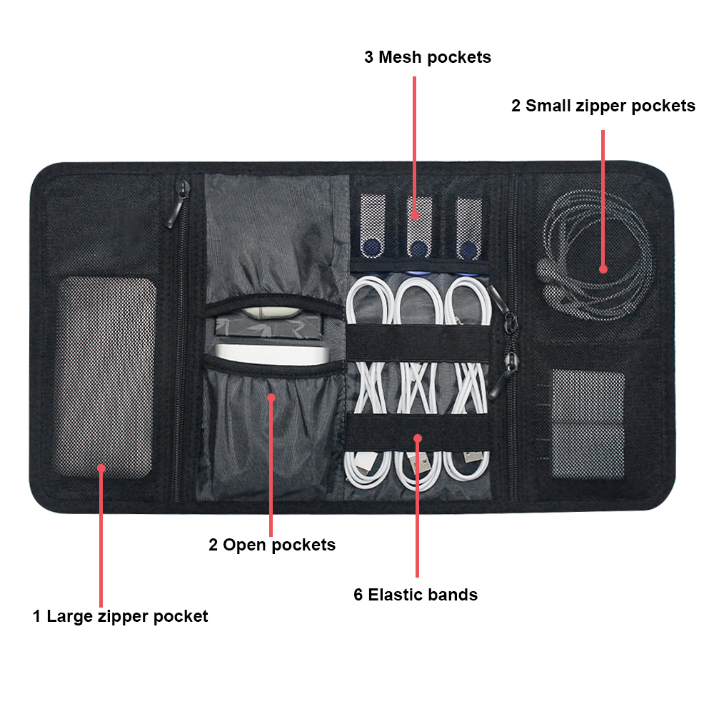 Tech Organizer Bag Cable Stora - Tech Accessories Store review and price