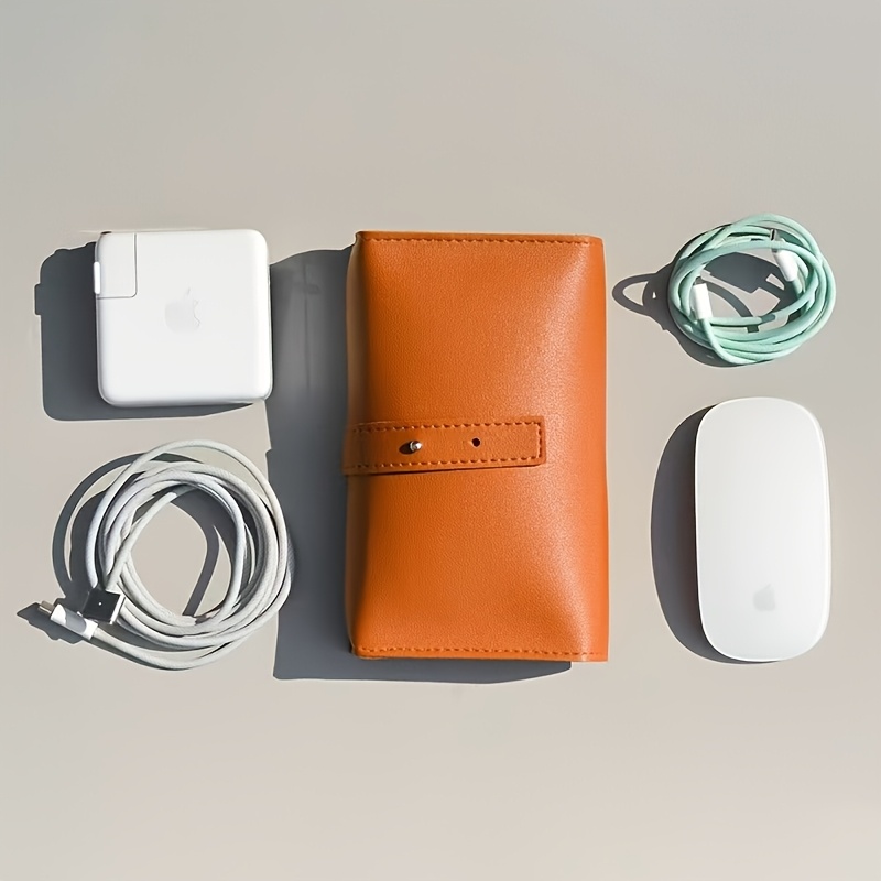 1pc Leather Tech Organizer Pou - Tech Accessories Organizer Pouch review and price